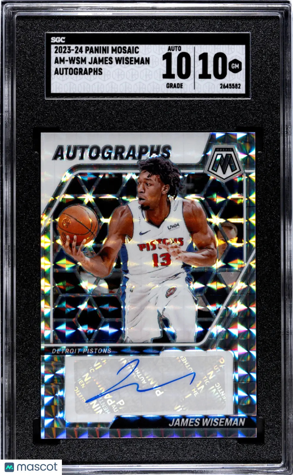 2023 Panini Mosaic Basketball James Wiseman Autographs SGC 10 