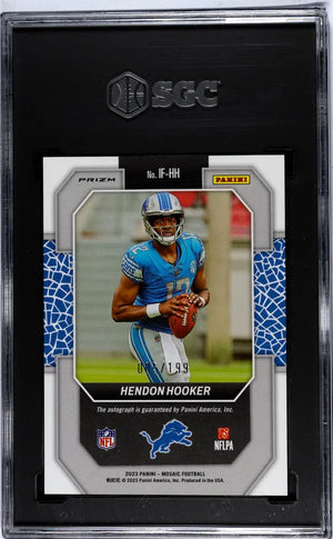 2023 Panini Mosaic Hendon Hooker In Focus Red Prizm Auto SGC 10 /199 