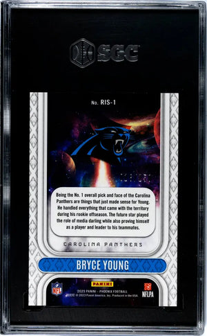 2023 Panini Phoenix Football Bryce Young Rookie Rising Teal SGC 10 /150 