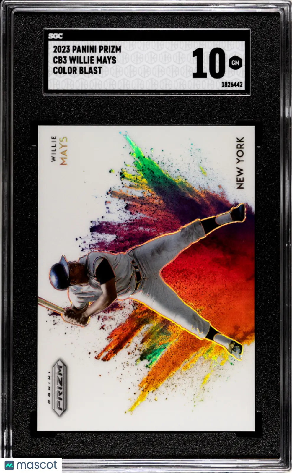 2023 Panini Prizm Baseball Willie Mays Color Blast SGC 10 