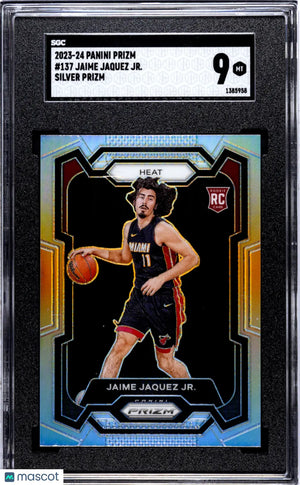 2023 Panini Prizm Basketball Jaime Jaquez JR. RC Rookie Silver Prizm SGC 9 