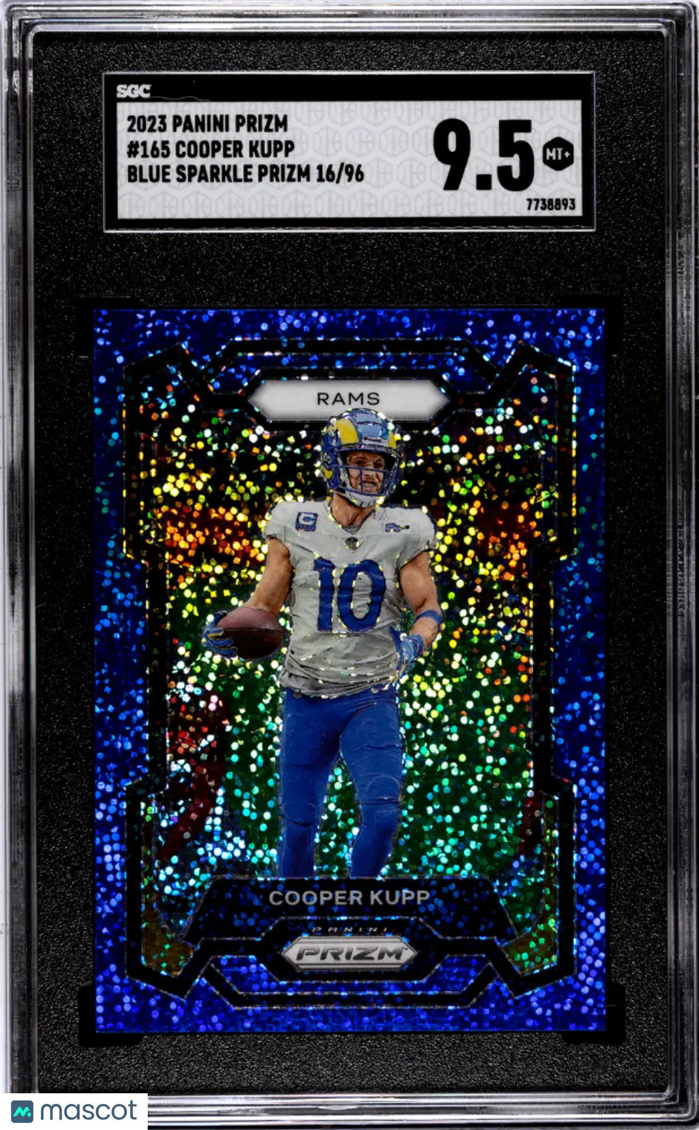 2023 Panini Prizm Football Cooper Kupp Blue Sparkle Prizm SGC 9.5 /96 