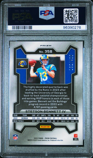 2023 Panini Prizm Football Stetson Bennett IV RC Rookie Pandora PSA 9 /400 