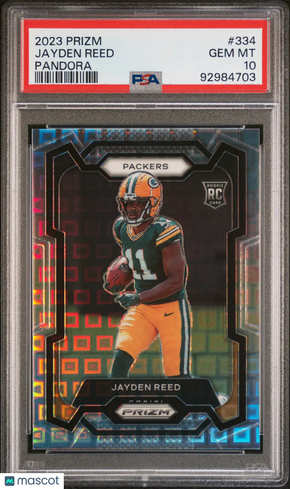 2023 Panini Prizm Jayden Reed RC Rookie Pandora PSA 10 /400 