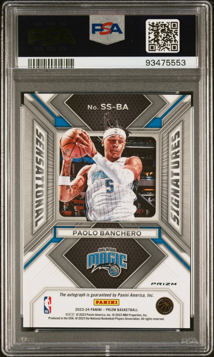 2023 Panini Prizm Sensational Signatures Auto Silver Paolo Banchero PSA 10 