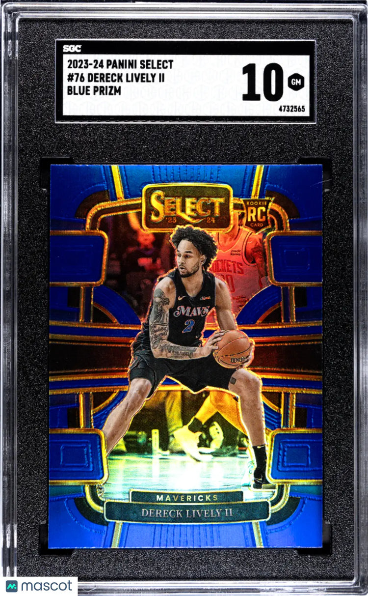 2023 Panini Select Basketball Dereck Lively II RC Rookie Blue Prizm SGC 10 