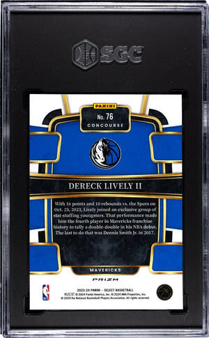 2023 Panini Select Basketball Dereck Lively II RC Rookie Blue Prizm SGC 10 