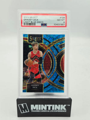 2023 Panini Select Basketball Gradey Dick RC Rookie Light Blue Disco PSA 8 /99 