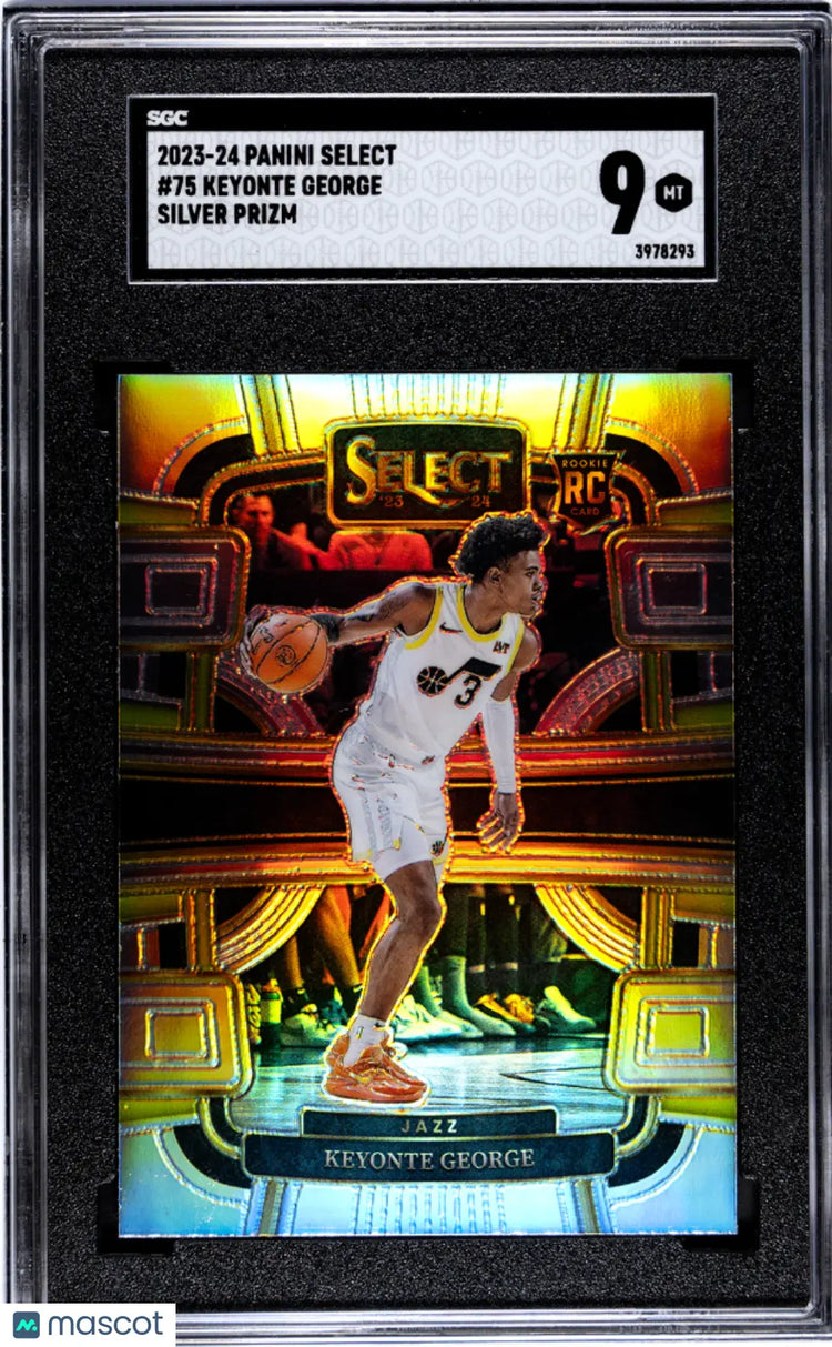 2023 Panini Select Basketball Keyonte George RC Rookie Silver Prizm SGC 9 