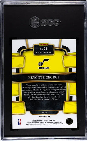 2023 Panini Select Basketball Keyonte George RC Rookie Silver Prizm SGC 9 