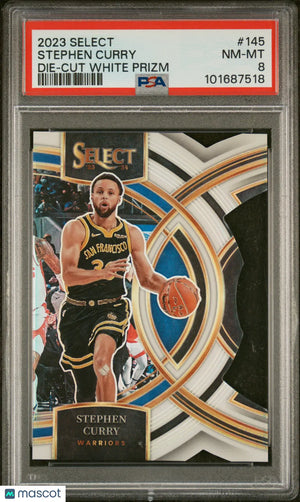 2023 Panini Select Basketball Stephen Curry Die-Cut White Prizm PSA 8 /149 