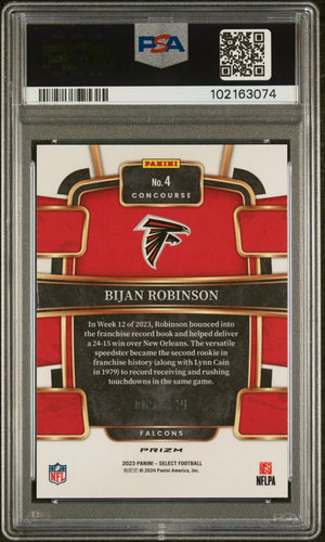 2023 Panini Select Bijan Robinson RC Rookie Maroon Prizm PSA 9 /149 