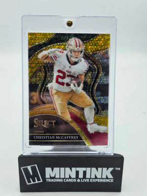 2023 Panini Select Football Christian McCaffrey Gold Disco Prizm 1/10 