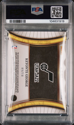 2023 Panini Select Jumbo Rookie Auto Swatch Keyonte George Gold Prizm PSA 9 /10 