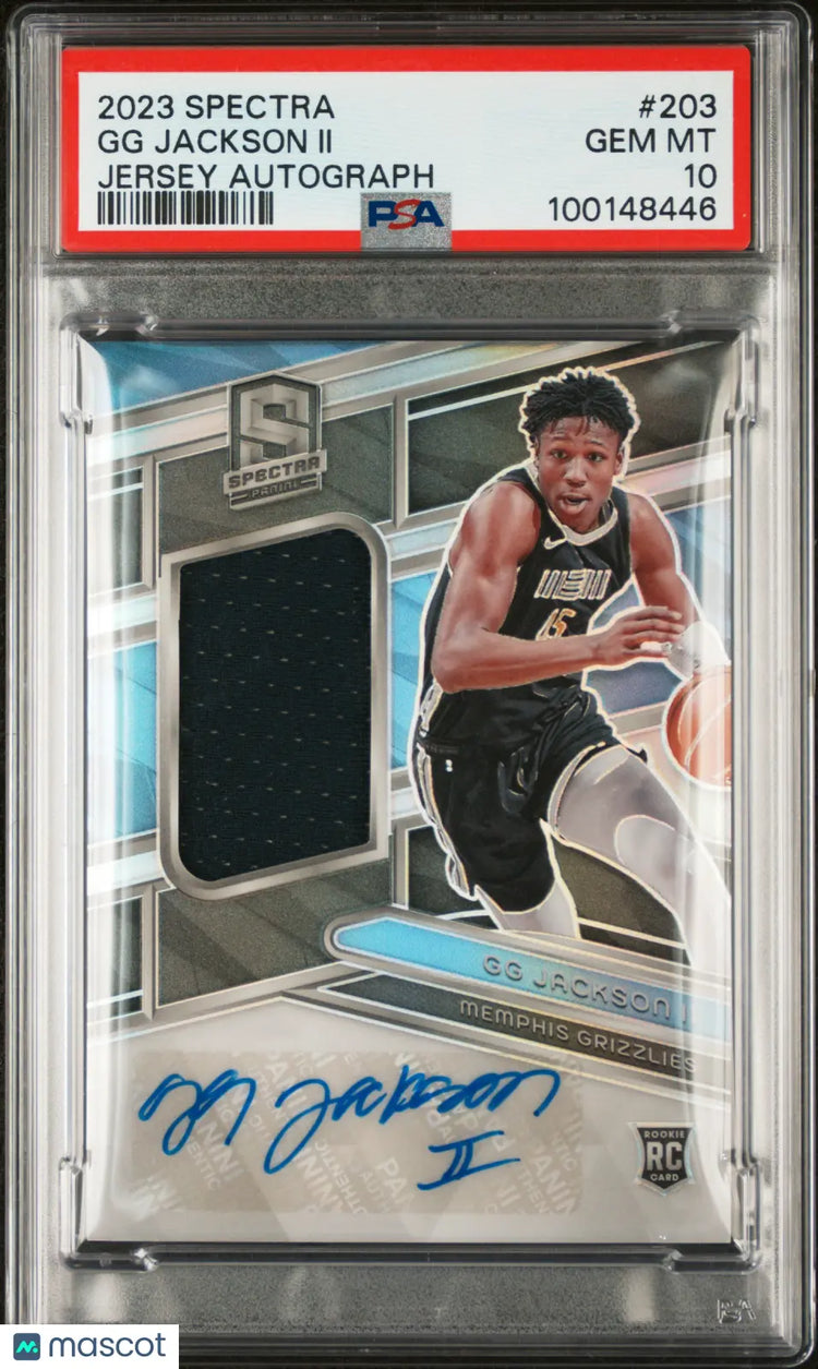 2023 Panini Spectra Basketball GG Jackson II Rookie Patch Autograph PSA 10 /199 