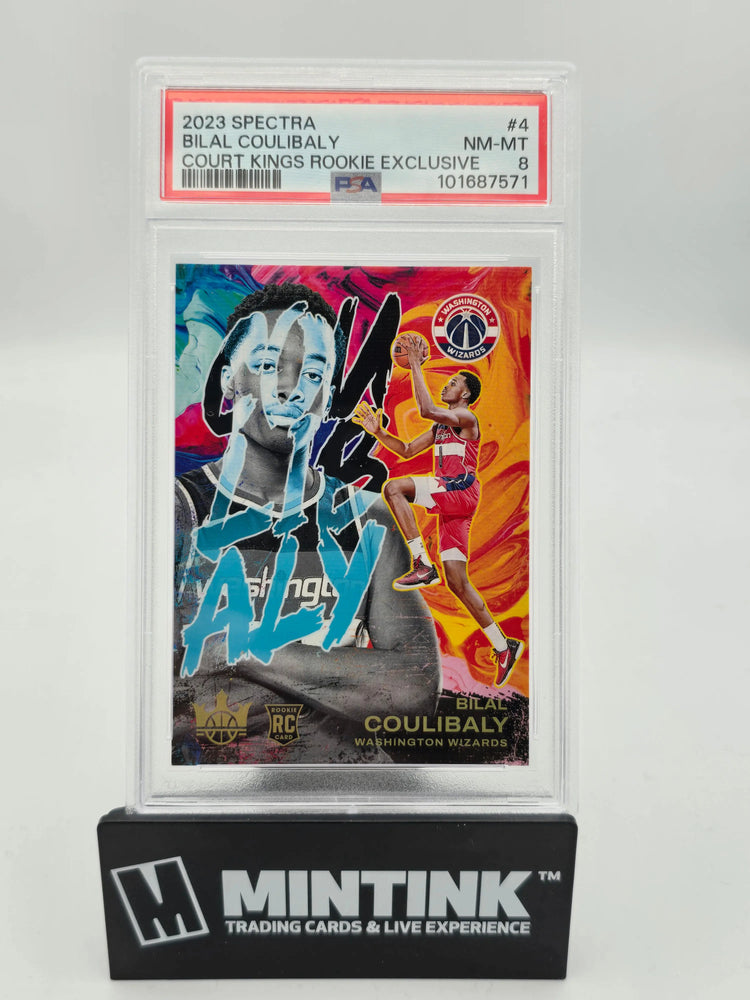 2023 Panini Spectra Court Kings Rookie Exclusive Bilal Coulibaly #4 PSA 8 