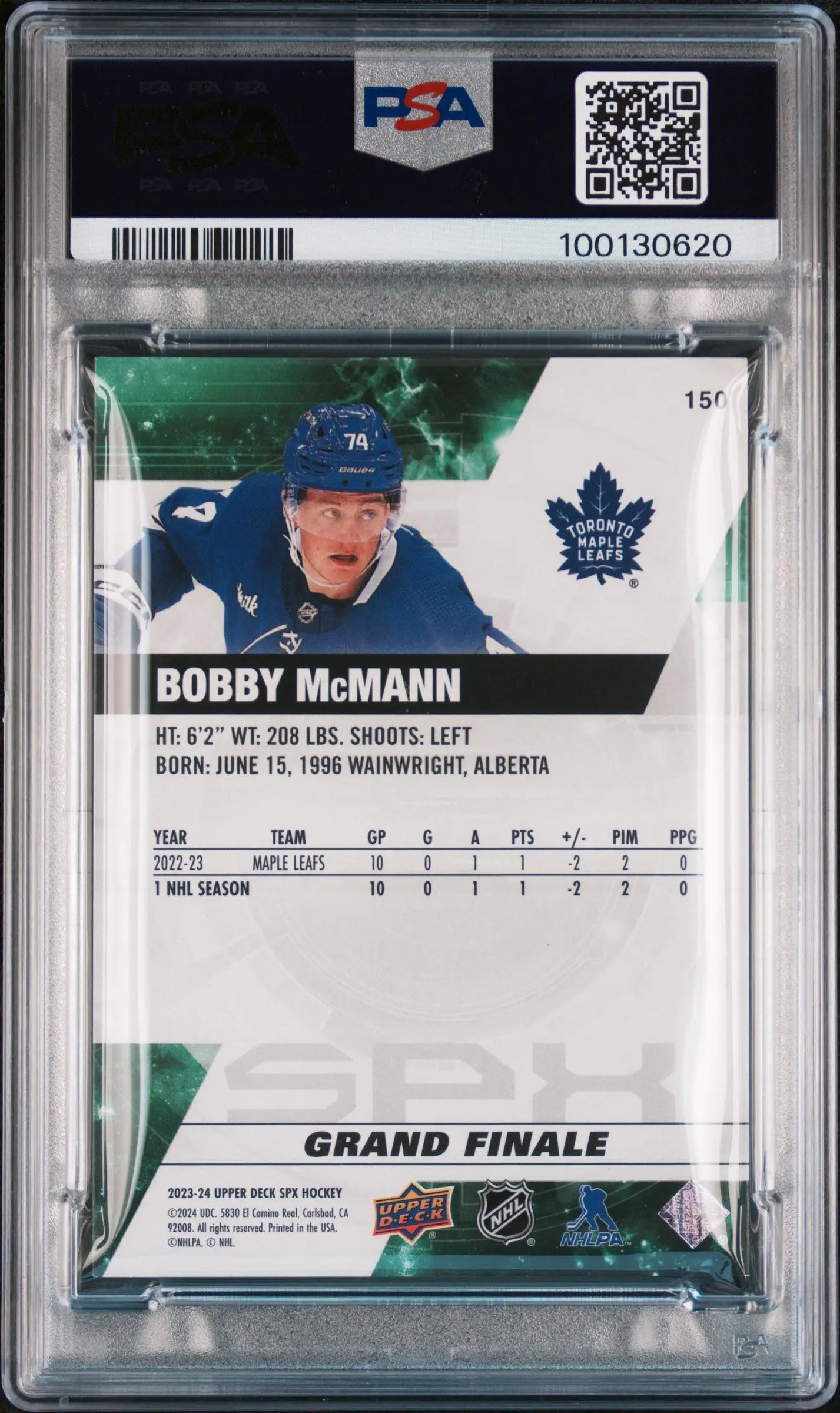 2023 SPX Hockey Bobby McMann Rookie Grand Finale PSA 9 