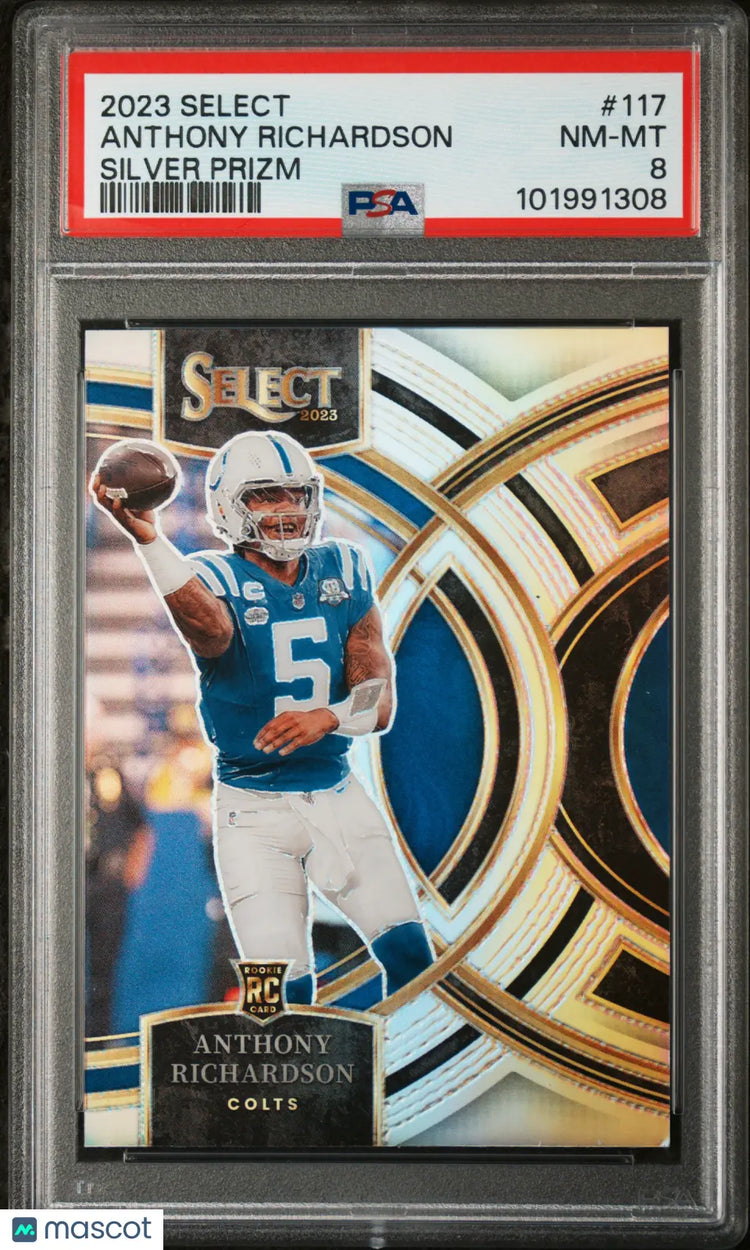 2023 Select Football Anthony Richardson RC Rookie Silver Prizm 
 Premium PSA 8 