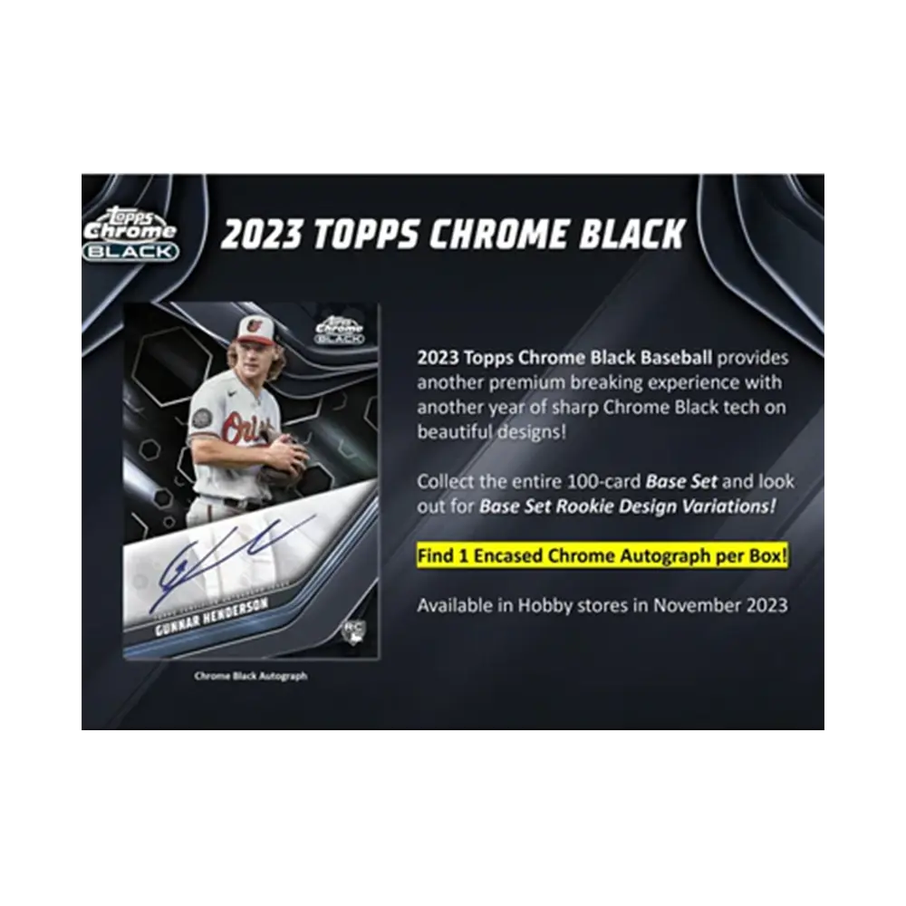 2023 Topps Chrome Black Baseball Hobby Box 