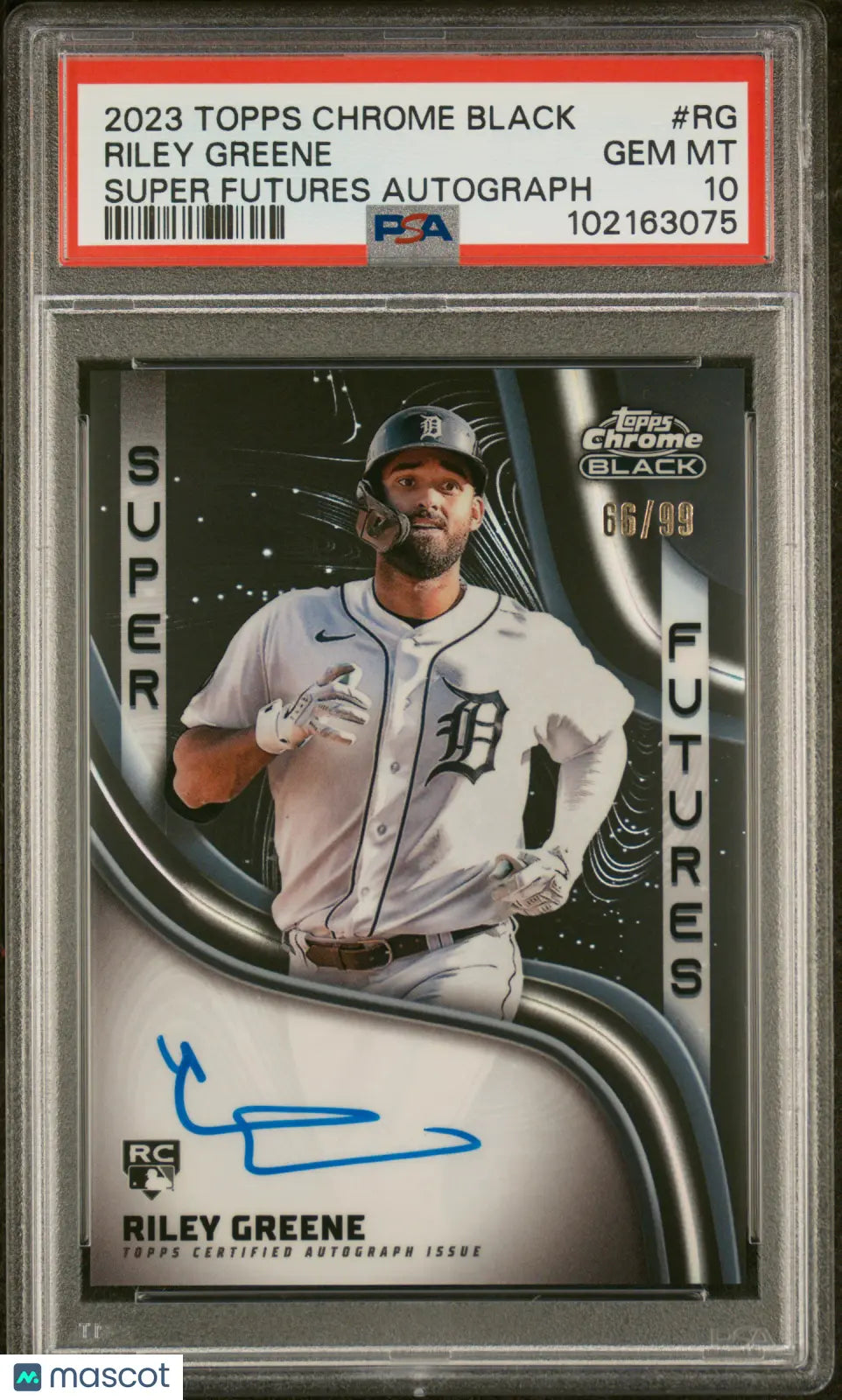 2023 Topps Chrome Black Riley Greene RC Super Futures Auto  PSA 10 /99 