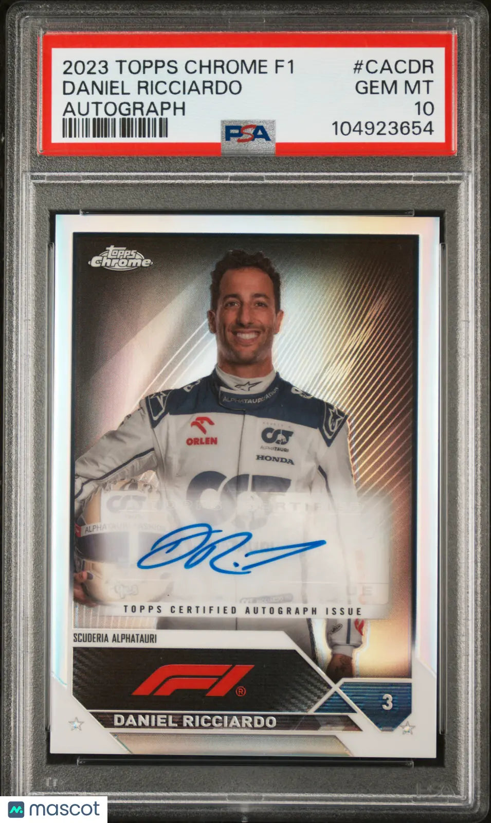 2023 Topps Chrome Formula 1 Chrome Auto Autographs Daniel Ricciardo PSA 10 