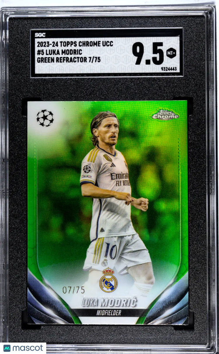 2023 Topps Chrome UCC Luka Modric Green Refractor SGC 9.5 /75 