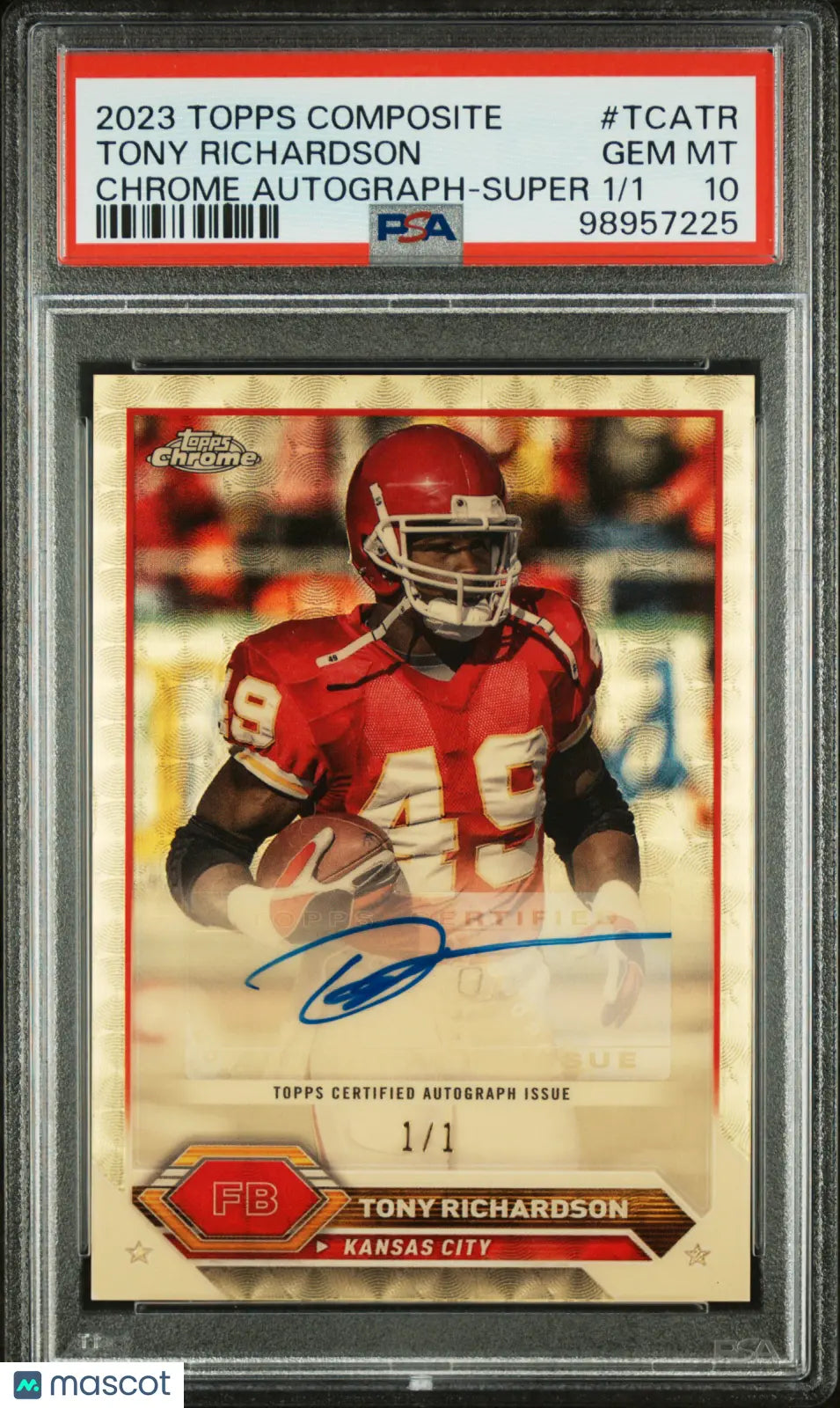 2023 Topps Composite Chrome Autographs Tony Richardson SuperRefractor PSA 10 1/1 