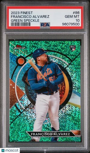 2023 Topps Finest Francisco Alvarez RC Rookie Green Speckle PSA 10 /125 