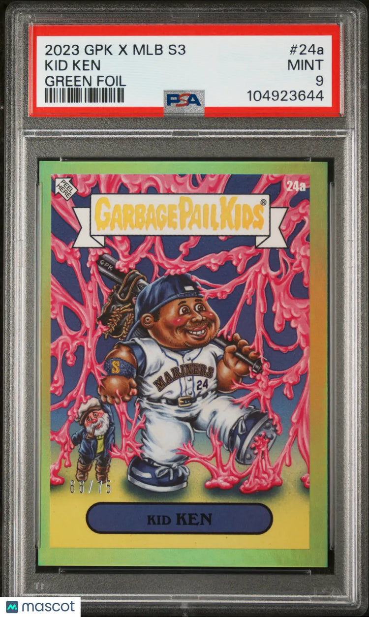 2023 Topps Garbage Pail Kids X MLB Series 3 Kid Ken Green Foil PSA 9 /75 