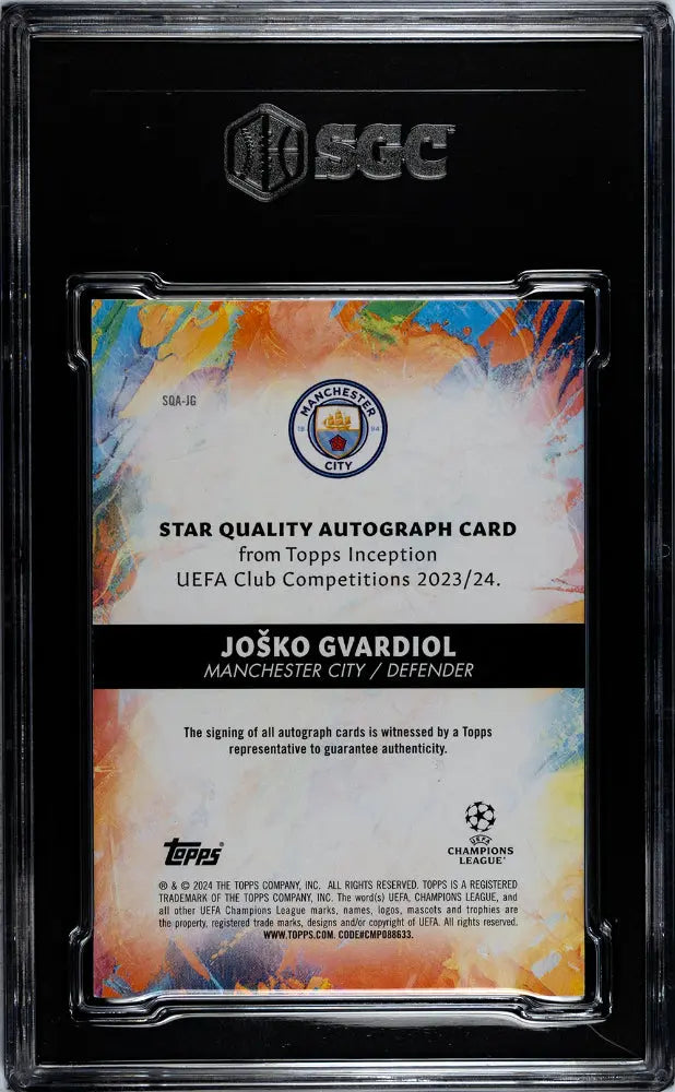 2023 Topps Inception UCC Josko Gvardiol Star Quality Auto SGC 9 /99 