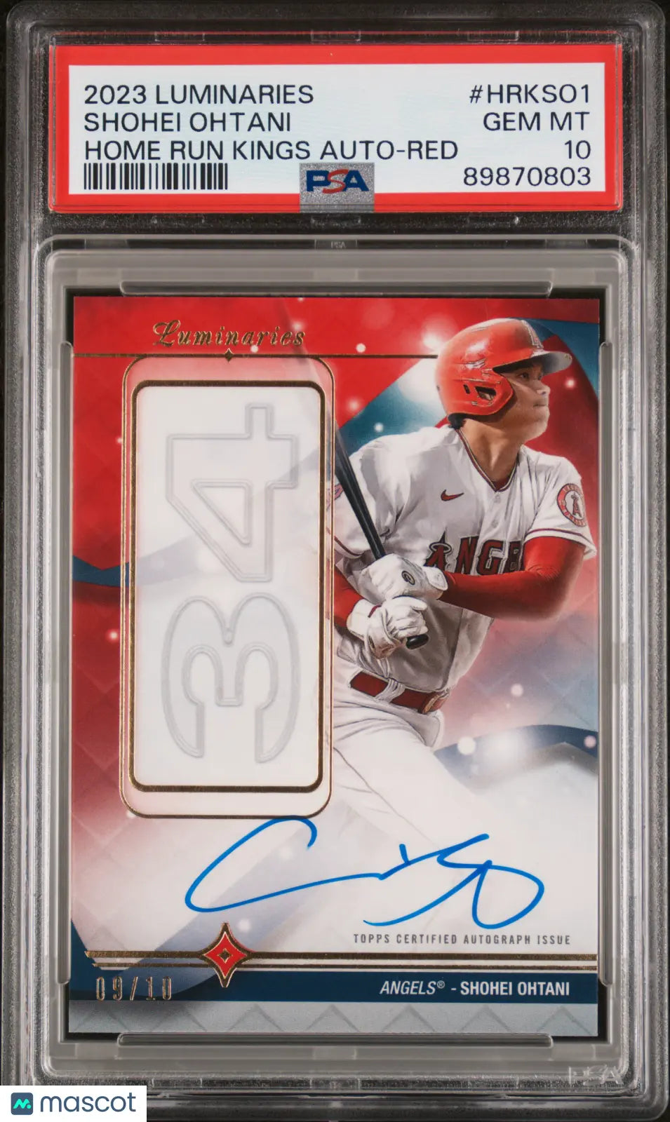 2023 Topps Luminaries Home Run Kings Autographs Shohei Ohtani PSA 10 /10 