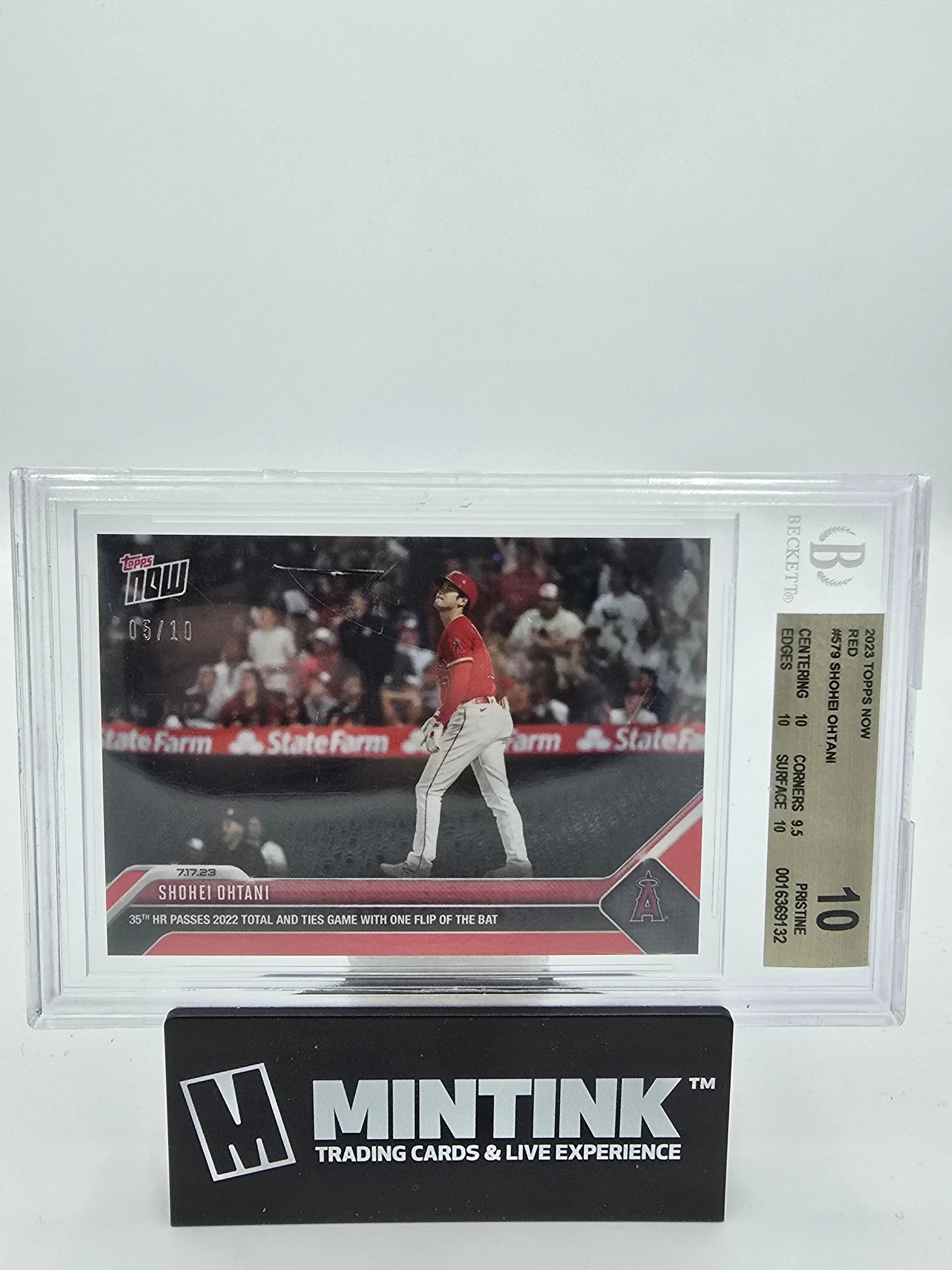 2023 Topps Now Baseball Red Shohei Ohtani BGS 10 /10 