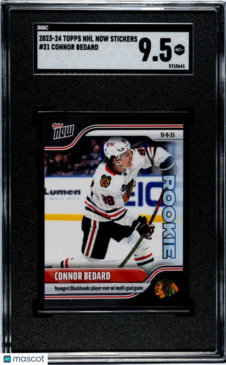 2023 Topps Now Nhl Stickers Connor Bedard #31 SGC 9.5 