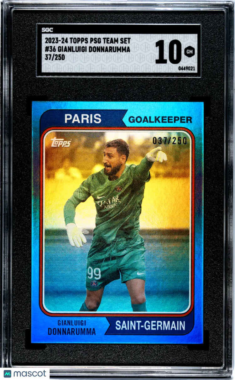 2023 Topps PSG Team Set Gianluigi Donnarumma Blue SGC 10 /250 