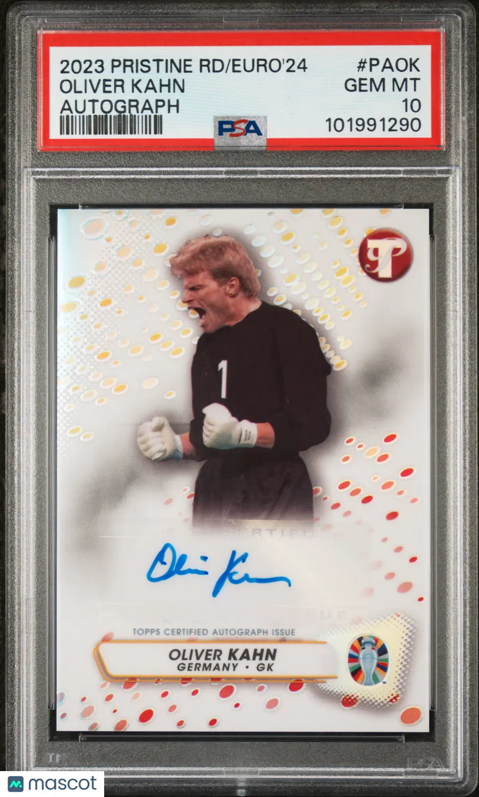 2023 Topps Pristine Road To UEFA Euro 2024 Autographs Oliver Kahn PSA 10 