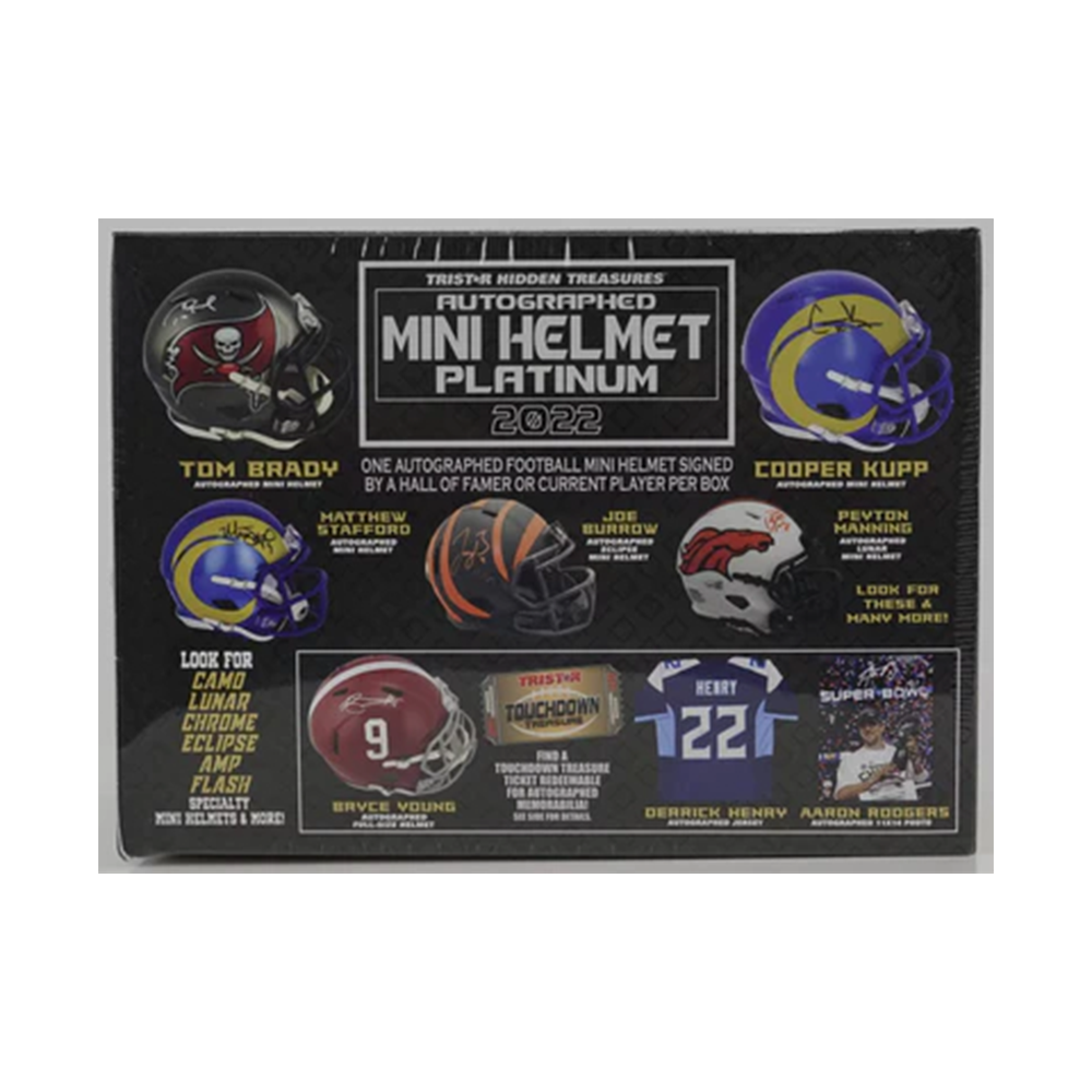 2023 TriStar Hidden Treasures Autographed Football Mini Helmet Platinum Edition