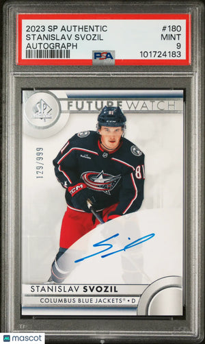 2023 UD SP Authentic Stanislav Svozil Future Watch Autograph PSA 9 /999 