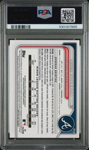 2024 1st Bowman Chrome Prospect Auto Orange Lava Leiker Figueroa PSA 9 /25 