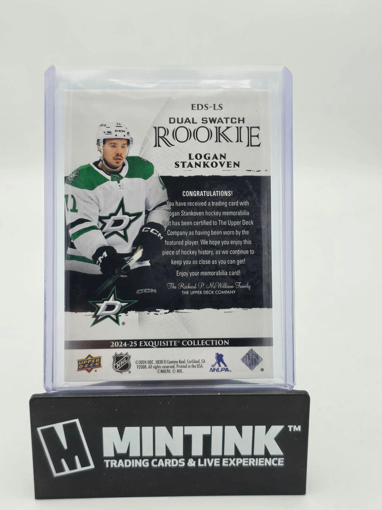 2024-25 UD Exquisite Hockey Logan Stankoven Dual Swatch Rookie /25 