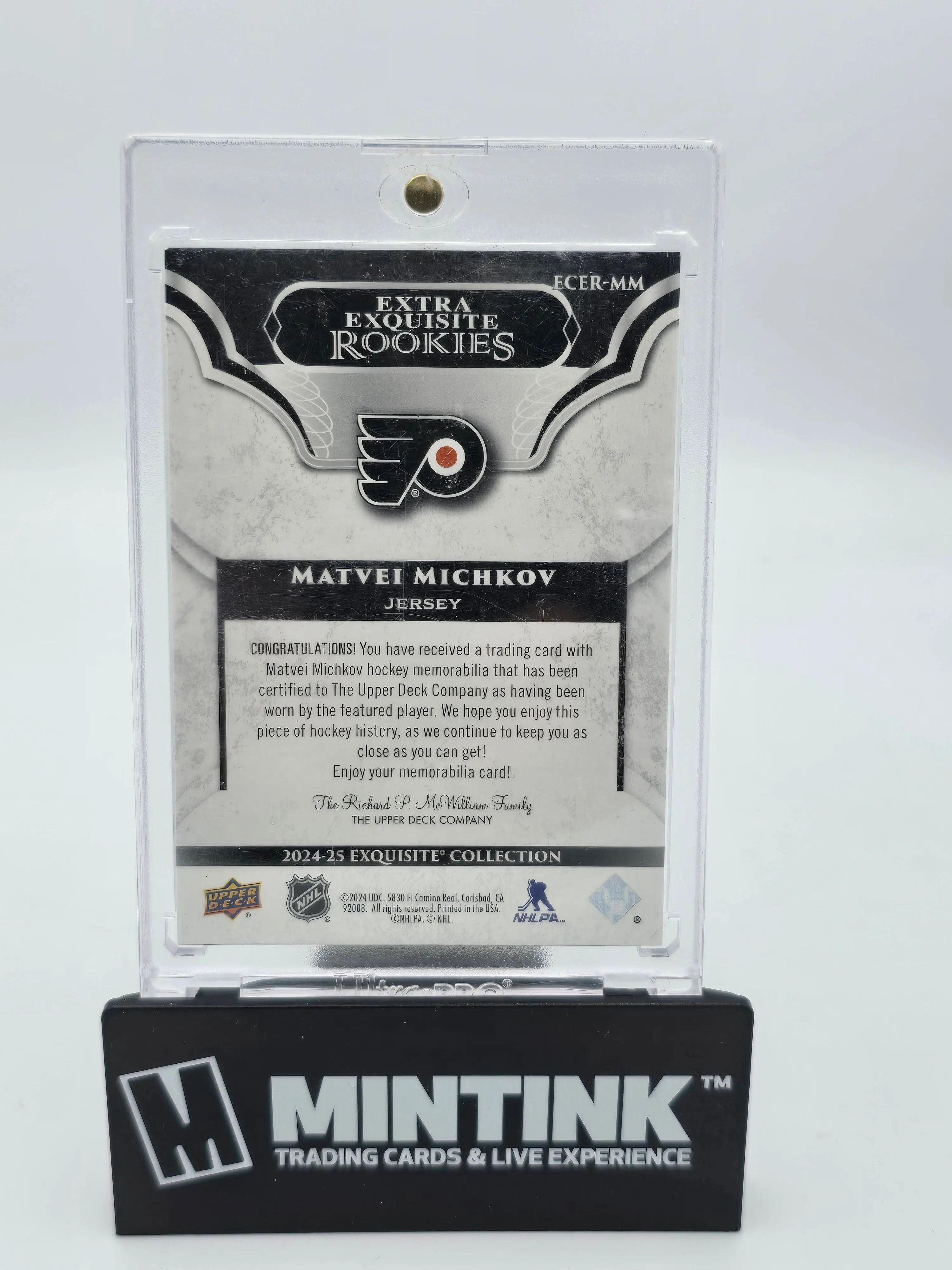 2024-25 UD Exquisite Hockey Matvei Michkov Extra Exquisite Rookie Jumbo Patch /349 