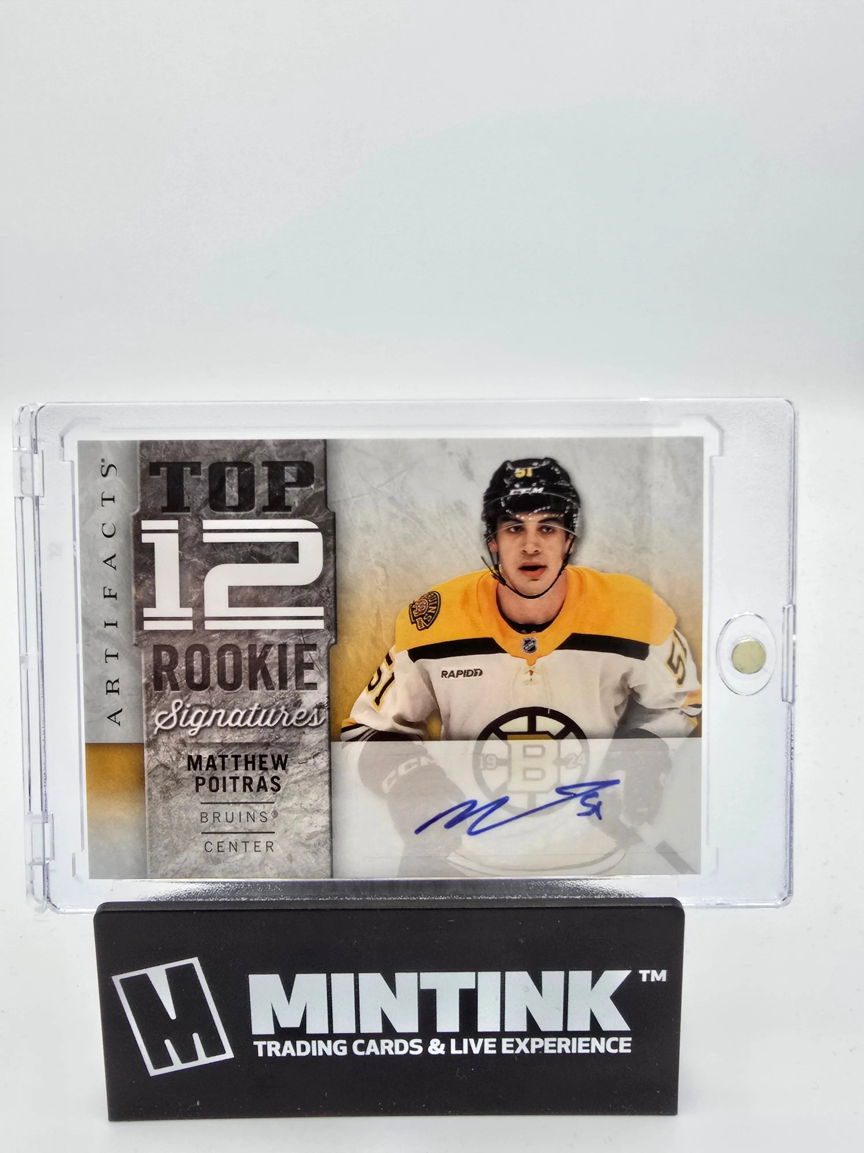 2024-25 Upper Deck Artifacts Hockey Matthew Poitras Top 12 Rookie Autograph 