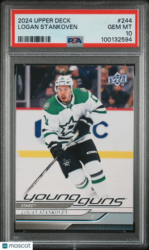 2024-25 Upper Deck Series 1 Hockey Logan Stankoven Young Guns PSA 10 