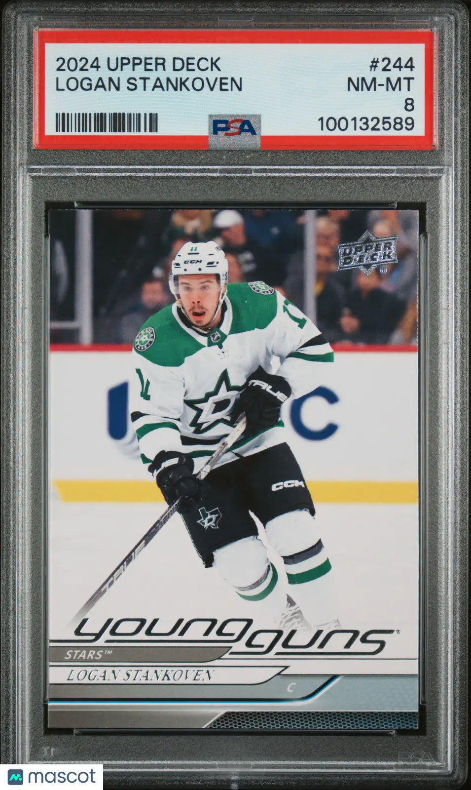 2024-25 Upper Deck Series 1 Hockey Logan Stankoven Young Guns PSA 8 