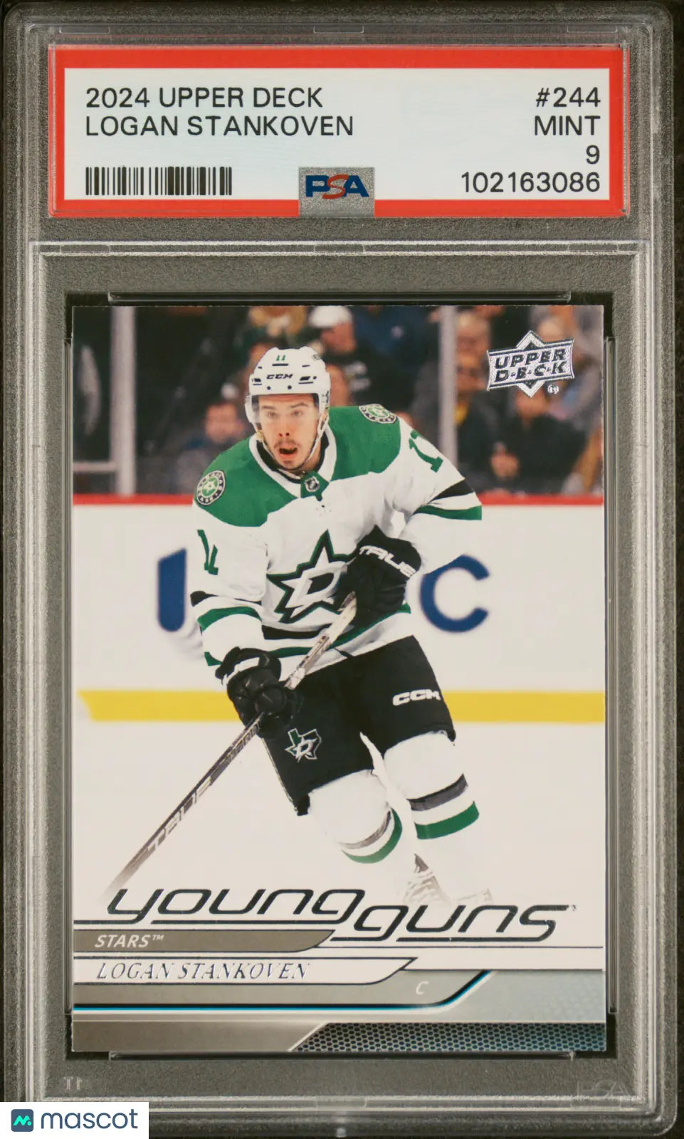 2024-25 Upper Deck Series 1 Hockey Logan Stankoven Young Guns RC PSA 9 