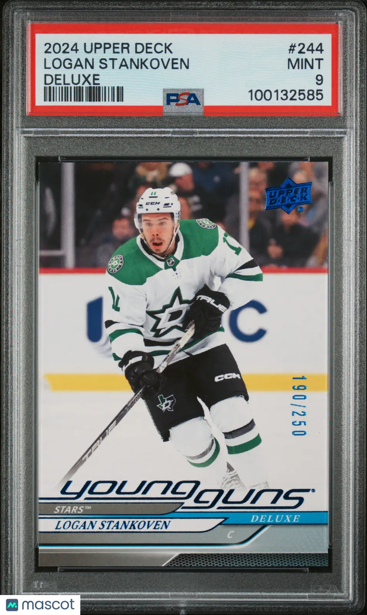 2024-25 Upper Deck Series One Logan Stankoven Young Guns Deluxe PSA 9 /250 