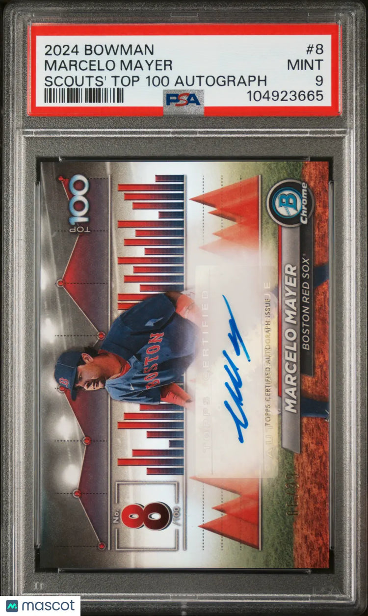 2024 Bowman Bowman Scouts' Top 100 Autographs Marcelo Mayer PSA 9 /99 