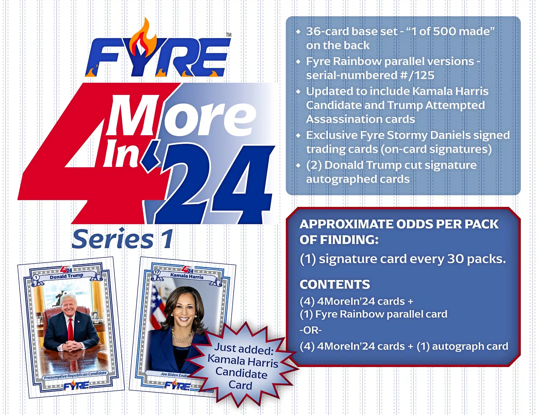 2024 FYRE 4 More Election Series 1 32 Pack Case 