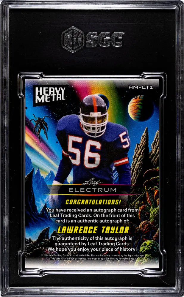 2024 Leaf Electrum Lawrence Taylor Heavy Metal Bronze Auto SGC 9.5 /20 