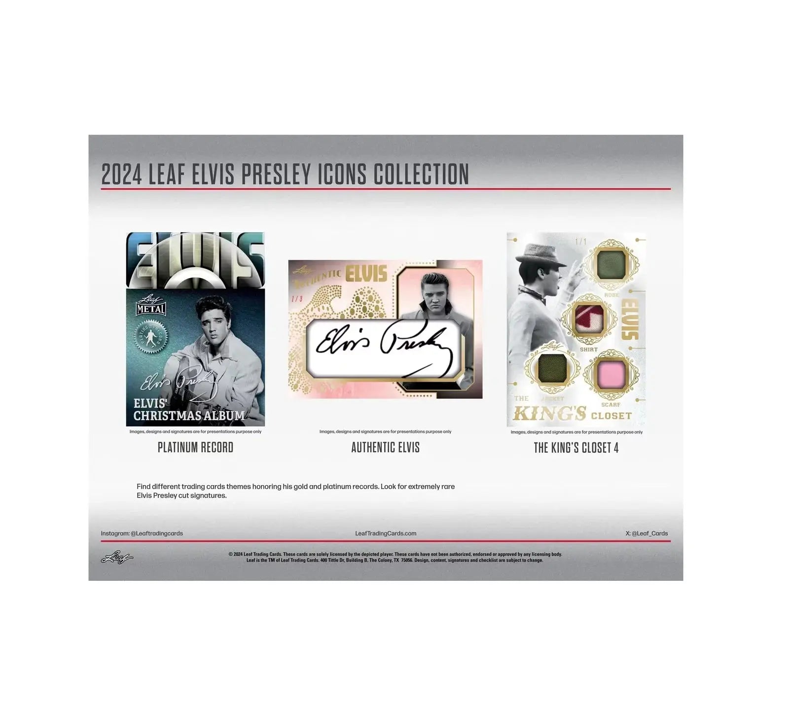 2024 Leaf Elvis Presley Icons Collection Hobby Box 