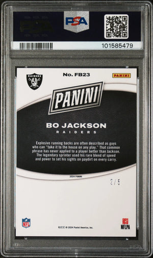 2024 Panini Black Friday Football Bo Jackson Green PSA 10 /5 